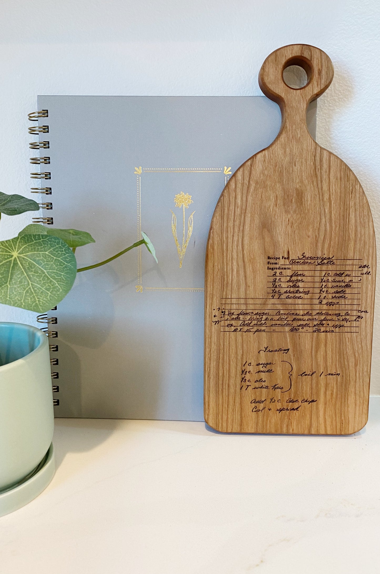 Handwritten Recipe Cutting Board